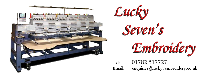 lucky 7 embroidery logo